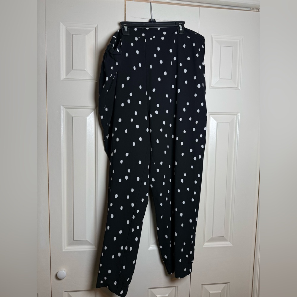 16th & Union Black & White Polka Dot Pants